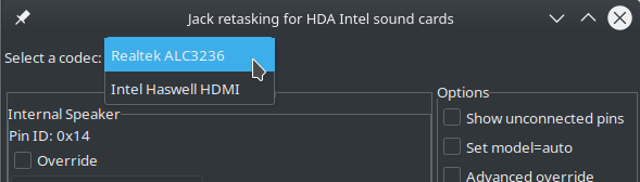 Auswahl der Soundkarte